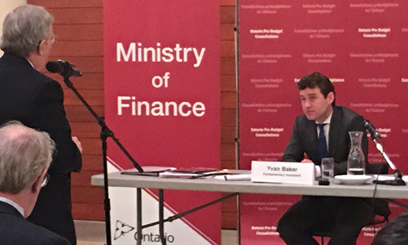 OAC President, Dr. Jim Swan, delivered an important message to the Ontario Ministry of Finance and Yvan Baker, MPP, Parliamentary Assistant to the Minister of Finance, in Toronto re: the upcoming 2017 Ontario Budget.